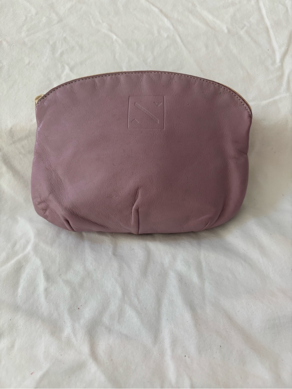 Leather Cosmetic Pouch - Lavender
